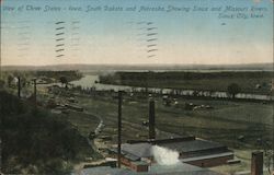 View of Three States -- Iowa, South Dakota, and Nebraska Sioux City, IA Postcard Postcard Postcard