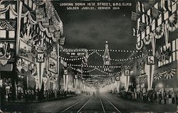 Looking Down 16th Street B.P.O Elks Golden Jubilee 1914 Postcard