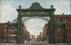 The Welcome Arch at Union Depot Postcard