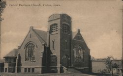 United Brethern Church Vinton, IA Postcard Postcard Postcard