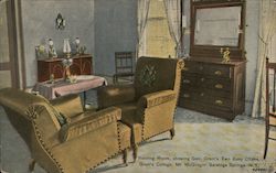 Retiring Room, showing Gen. Grant's Two Easy Chairs, Grant's Cottage, Mt. McGregor Saratoga Springs, NY Postcard Postcard Postcard