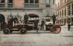 New Auto Hook and Ladder Postcard