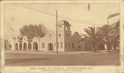 New Home of Powell Undertaking Co. Broadway & Belmont Postcard