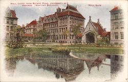 Hull Court From Botany Pond, University of Chicago (Anatomy Building), Hull Gate Postcard