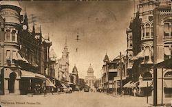 Looking Down Mariposa Street Fresno, CA Postcard Postcard Postcard