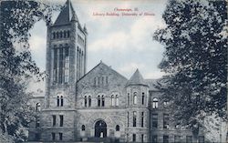 Library Building, University Of Illionois Postcard