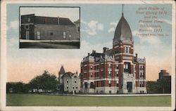 Reno County Court House 1872 (inset) and Present Time 1911 Postcard