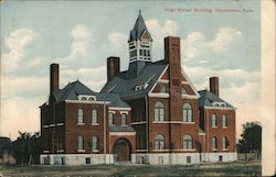 High School Building Postcard