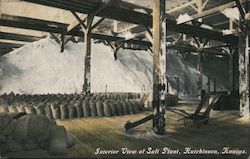 Interior View of Salt Plant Postcard