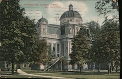 University Hall University of Michigan Postcard