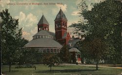 Library, University of Michigan Postcard