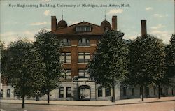 New engineering Building University of Michigan Postcard