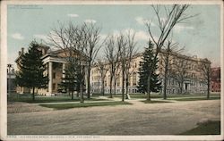 Old and New Medical Buildings - University of Michigan Postcard