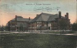 Gymnasium at University of Michigan Postcard