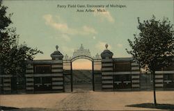 Ferry Field Gate - University of Michigan Postcard