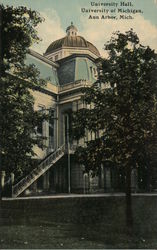 University Hall, University Of Michigan Postcard