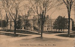 University Hall, University of Michigan Postcard