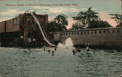 Making A Splash At Weinberg Swimming Pool Postcard