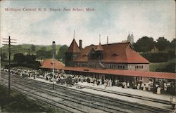 Michigan Central R.R. Depot Postcard