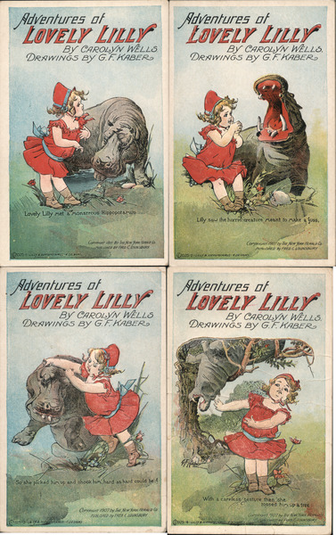 Set of 4: Adventures of Lovely Lilly Hippo - Carolyn Wells