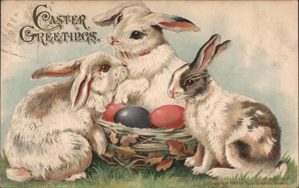 Easter Greetings With Bunnies