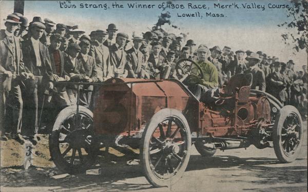 Louis Strang, the winner of 1908 Race, Merr'k Valley Course Lowell Massachusetts