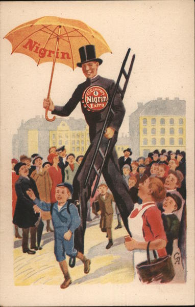 Nigrin Extra, Tall Man Shoe Polish Advertising