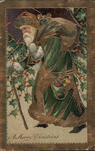 Santa in Green, A Merry Christmas Santa Claus