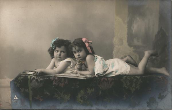 Little Girls - Two Girls Laying Down Children
