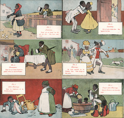 Set of 6: Black Couple Courting, Marriage Black Americana Postcard Postcard Postcard