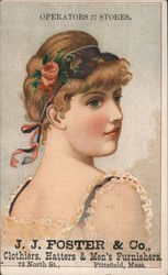 J.J. Foster & Co., Clothiers, Hatters & Men's Furnishers. Trade Card