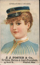 Advert for J J Foster & Co Clothing Company Trade Card