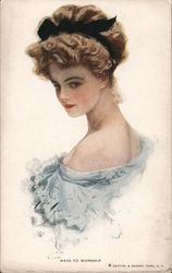 Maid to Worship Harrison Fisher Postcard