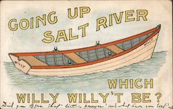 Going Up Salt River - Which Willy Willy't Be Postcard