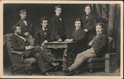 Tomáš Masaryk with other Students Postcard