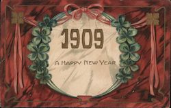 1909 A Happy New Year Year Dates Postcard Postcard Postcard
