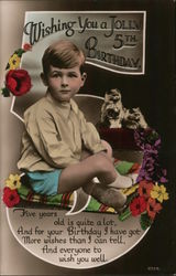 Wishing You A Jolly 5Th Birthday. Postcard