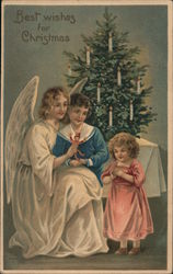 Best Wishes for Christmas Postcard