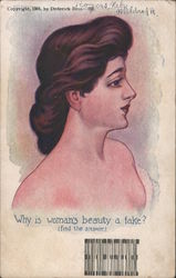 Why is woman's beauty a fake? Find the answer Postcard