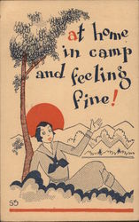 Camp Meriwether - At Home In Camp and Feeling Fine Postcard