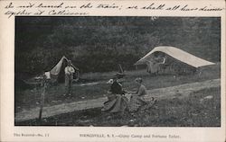 Gipsy Camp and Fortune Teller Postcard