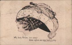 Why, Lady Fortune, turn away? Come capture one more heart, I pray Postcard