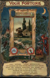 Your Fortune if Born in September Postcard