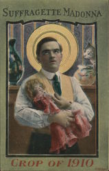 Suffragette Madonna, Crop of 1910 Postcard