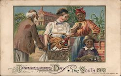 Thanksgiving Day in the South 1912 Postcard