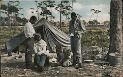 A Florida Barber Shop Black Americana Postcard Postcard Postcard