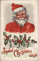 Joyful Christmas Days Santa Claus Postcard Postcard Postcard