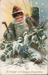 A Bright and Happy Christmas Postcard