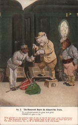 The Roosevelt Bears Go Aboard The Train Postcard