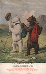 The Roosevelt Bears Out West Postcard